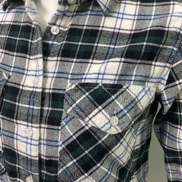 Pendleton Women's Elbow-Patch Flannel Shirt White Size XXS - Picture 5 of 10